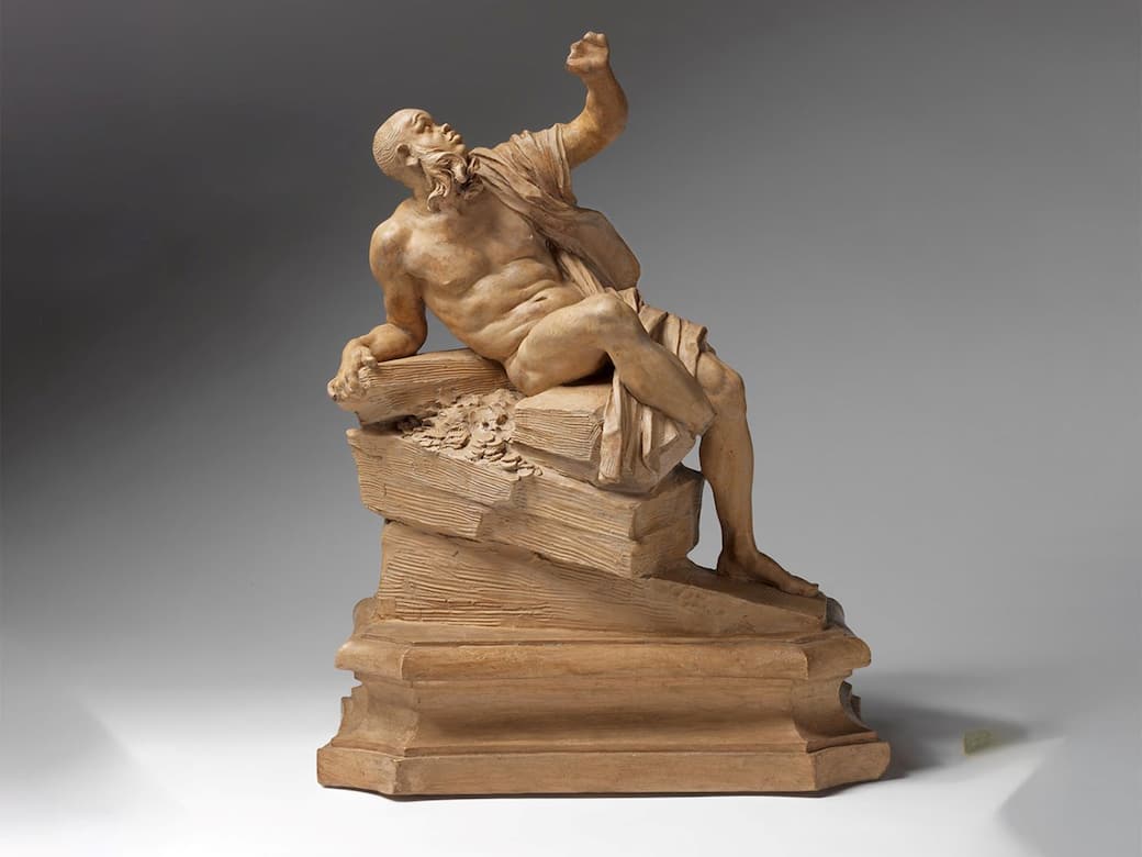 Gian Lorenzo Bernini (Napoli, 1598 – Roma, 1680), Rio della Plata (bozzetto preparatorio per la Fontana dei Fiumi), Rio de la Plata (preparatory model for the Fountain of The Four Rivers), 1649 - 1650, terracotta. Venezia, Galleria Giorgio Franchetti alla