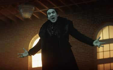 Nicolas Cage as Dracula in Renfield, directed by Chris McKay.