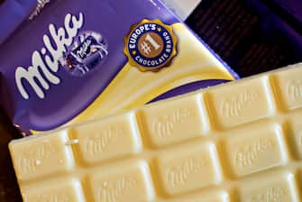 Mondelez International Inc. Milka brand chocolate is displayed for a photograph in Tiskilwa, Illinois, U.S., on Wednesday, April 1, 2015. The looming merger of Kraft Foods Group Inc. and H.J. Heinz is ratcheting up the pressure on other foodmakers to shape up or seek deals of their own. Photographer: Daniel Acker/Bloomberg via Getty Images