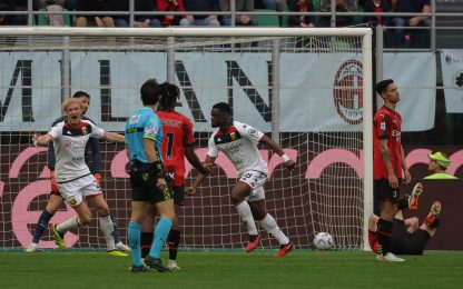 Il Milan non vince più: 3-3 col Genoa a San Siro