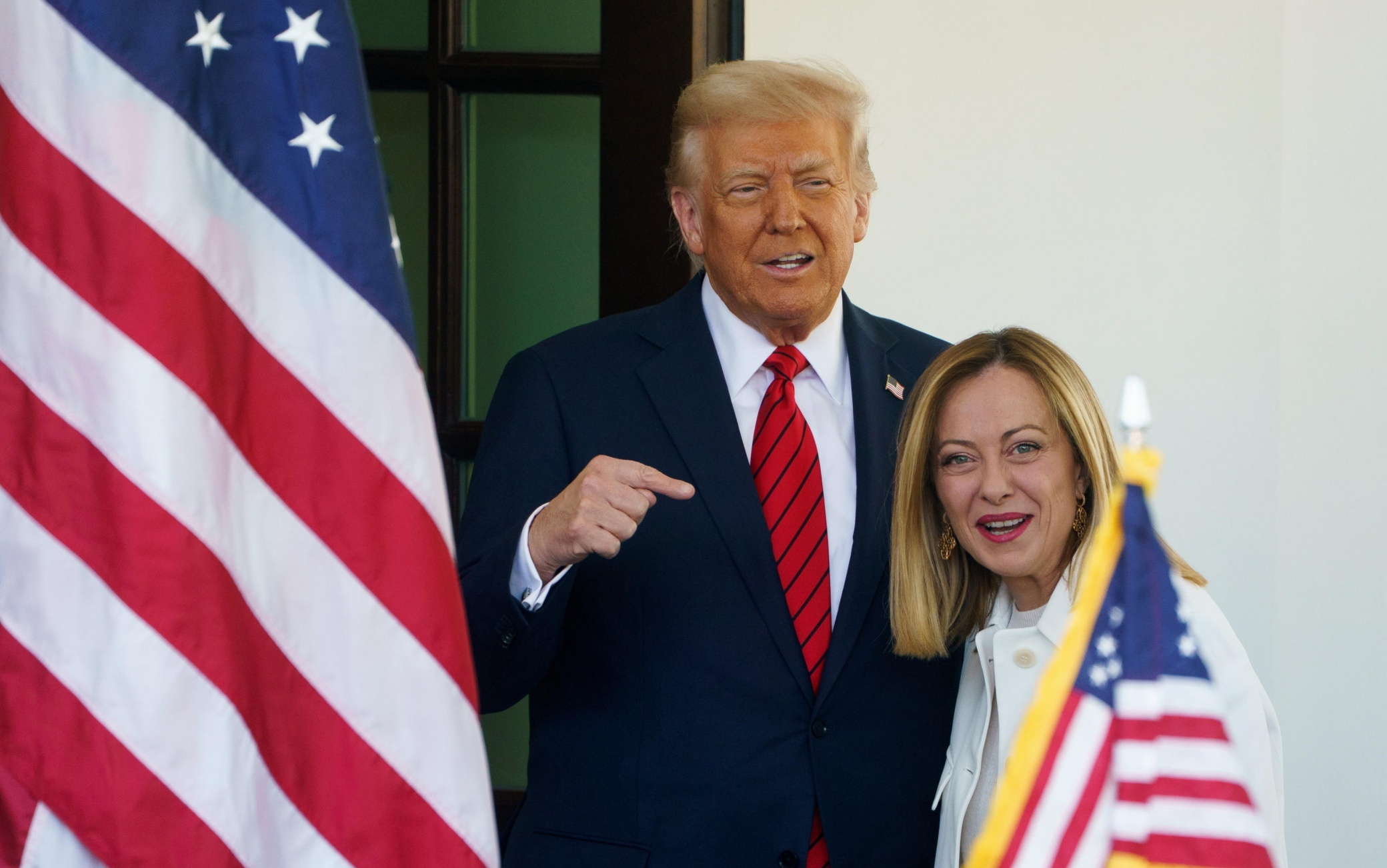 Donald Trump accoglie Giorgia Meloni alla Casa Bianca
