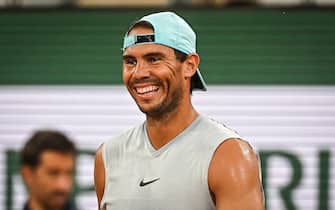 Rafael Nadal of Spain smiling during a training session of Roland-Garros 2022, French Open 2022, Grand Slam tennis tournament on May 19, 2022 at the Roland-Garros stadium in Paris, France - Photo: Matthieu Mirville/DPPI/LiveMedia