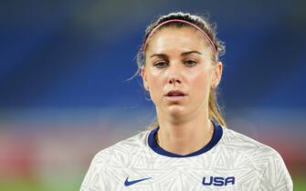 Yokohama, Japan, July 30th 2021: Alex Morgan (13 United States) during warm up prior to the Womenâ€™s Olympic Football Tournament Tokyo 2020 quarterfinal match between Netherlands and the United States at International Stadium Yokohama in Yokohama, Japan.   (Photo by Daniela Porcelli /SPP/Sipa USA)