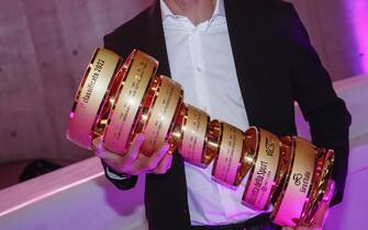 Ivan Basso, durante la presentazione della Maglia Rosa del prossimo Giro d Italia, Roma 6 aprile 2022.
ANSA/FABIO FRUSTACI