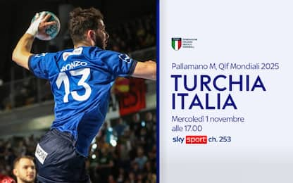 Pallamano maschile, Turchia-Italia LIVE su Sky