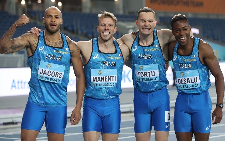 atletica mondiali staffette la 4x100 azzurra di tortu e jacobs vola a tokyo 2021 sky sport
