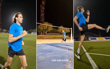 Tamberi sfrutta la notte di Doha per allenarsi
