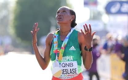 All'etiope Gebreslase l'oro nella maratona donne