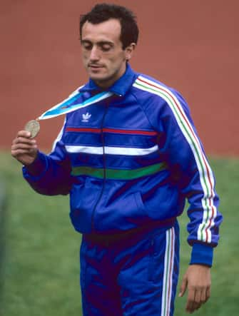 Italian Pietro Mennea with his bronze medal after finishing 3rd in the men's 200 metres.   (Photo by Don Morley - PA Images via Getty Images)