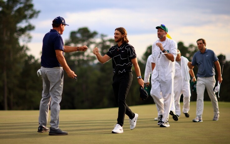 Tommy Fleetwood, 30 anni, impegnato nella prima giornata del Masters di Augusta