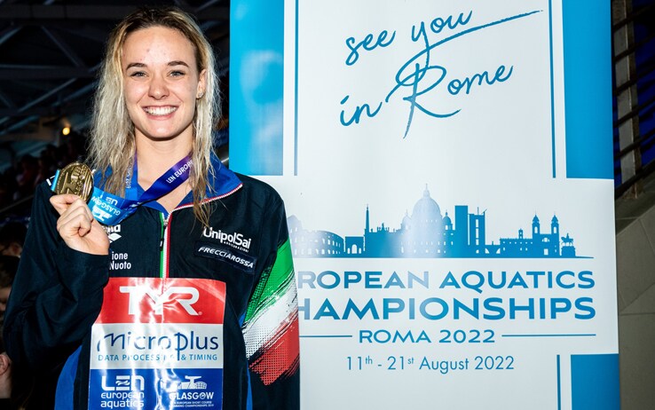 foto deepbluemedia.eu Margherita Panziera con la medaglia d'oro al collo (foto deepbluemedia.eu)