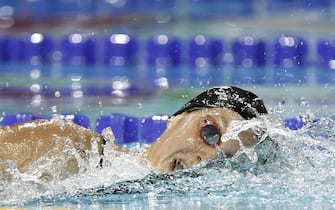 epa03510633 Alice Mizzau of Italy competes in the women's 200 m frestyle heat during the World Short Course Swimming Championships in Istanbul, Turkey, 16 December 2012.  EPA/TOLGA BOZOGLU