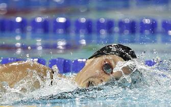 epa03510633 Alice Mizzau of Italy competes in the women's 200 m frestyle heat during the World Short Course Swimming Championships in Istanbul, Turkey, 16 December 2012.  EPA/TOLGA BOZOGLU