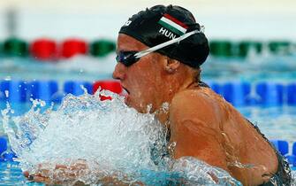 ROME - AUGUST 02:  Katinka Hosszu of Hungary on her way to victory in the Women's 400m Individual Medley Final during the 13th FINA World Championships at the Stadio del Nuoto on August 2, 2009 in Rome, Italy.  (Photo by Clive Rose/Getty Images)