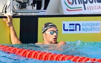 Thomas Ceccon (ITA) during European Aquatics Championships Rome 2022 at the Foro Italico on 11 August 2022. (Photo by Fabrizio Corradetti/LiveMedia/NurPhoto via Getty Images)