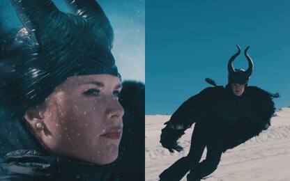 Moioli come Angelina, Maleficent in snowboard