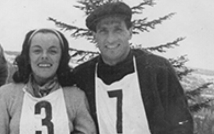 Celina Seghi assieme a Zeno Colò Celina Seghi assieme a Zeno Colò