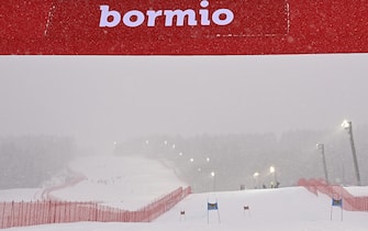 BORMIO, ITALY - DECEMBER 28: General view of the ski slope before the Audi FIS Alpine Ski World Cup Super Giant Slalom on December 28, 2020 in Bormio, Italy. (Photo by Mattia Ozbot/Getty Images)