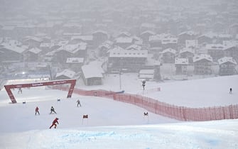 BORMIO, ITALY - DECEMBER 28: General view of the ski slope before the Audi FIS Alpine Ski World Cup Super Giant Slalom on December 28, 2020 in Bormio, Italy. (Photo by Mattia Ozbot/Getty Images)