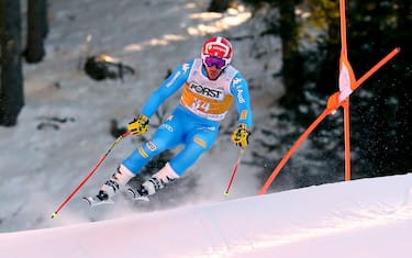 Mattia Casse of Italy speeds down the slope during the Men's Downhill race at the FIS Alpine Skiing World Cup in Val Gardena, Italy, 18 December 2021. ANSA/ANDREA SOLERO