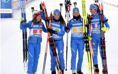 Biathlon, staffetta azzurra terza a Kontiolahti