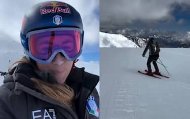 Sofia Goggia torna sugli sci: "Prime curve!"