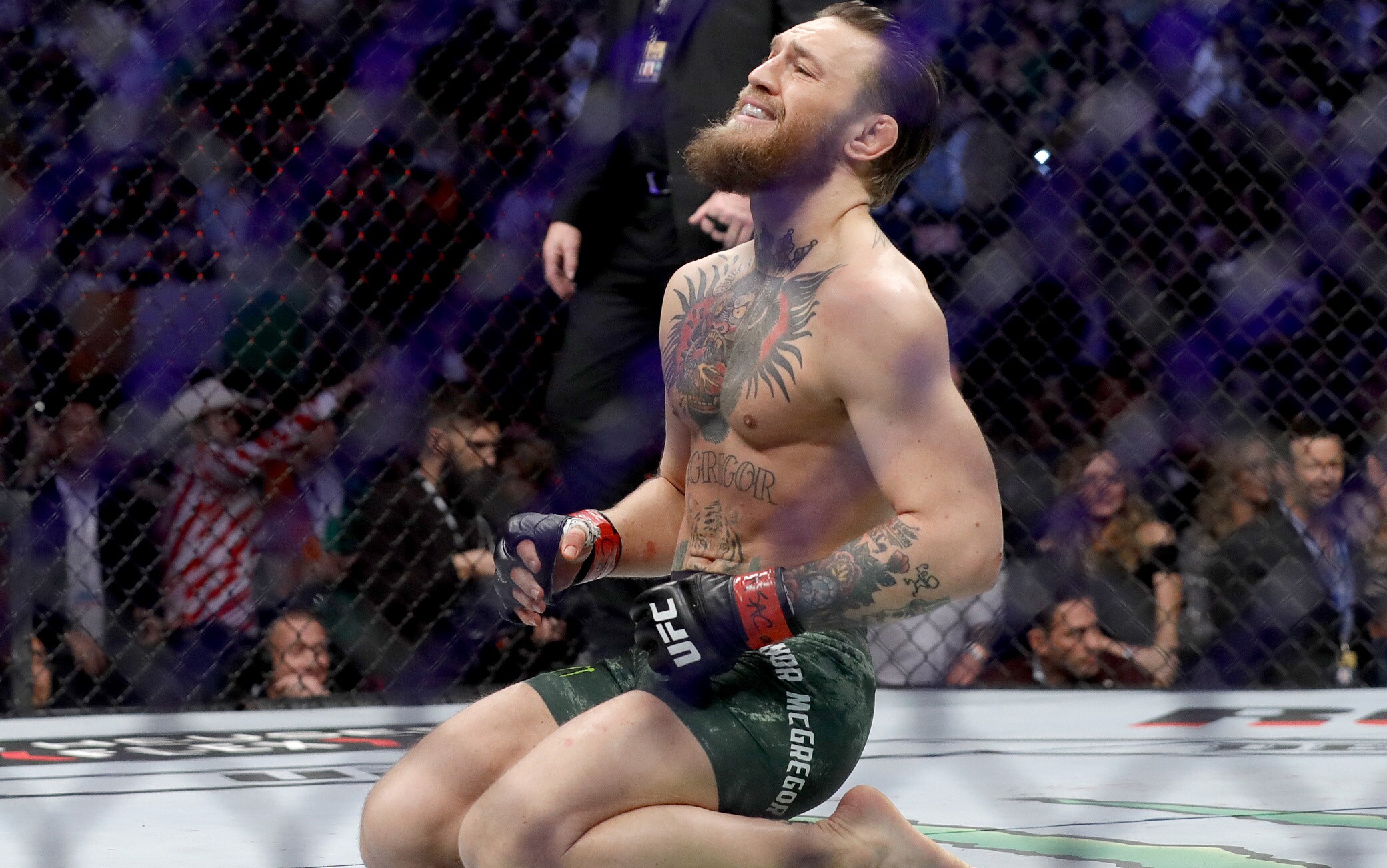 La gioia di McGregor a fine match McGregor