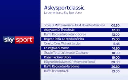 Una domenica da "leggenda" su Sky Sport Uno