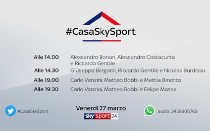 #CasaSkySport a tutta F1: ospiti Binotto e Massa