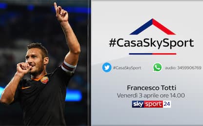 #CasaSkySport: alle 14 fai le tue domande a Totti 