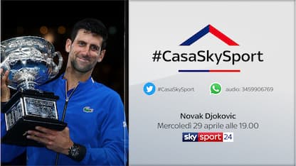 #CasaSkySport, alle 19 le tue domande a Djokovic