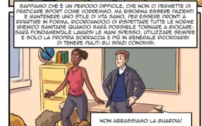 Zanetti&Miriam Sylla a scuola in versione fumetto