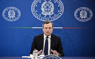 Conferenza stampa del Presidente Mario Draghi al termine del Con