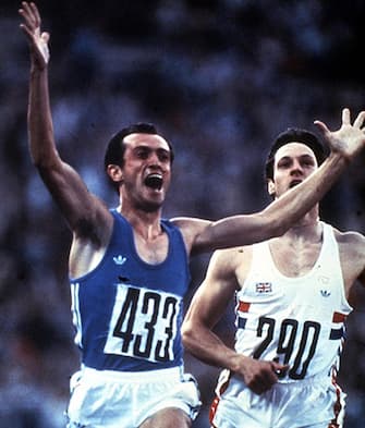 Pietro Mennea esulta durante le Olimpiadi di Mosca 
 ANSA