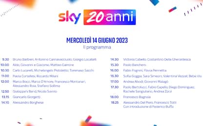 Sky 20 anni, ospiti anche Totti e Del Piero