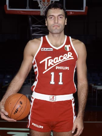 Foto Archivio Storico LaPresseanno 1986/1987sportbasketLa Tracer Olimpia MilanoNella foto: Dino Meneghin