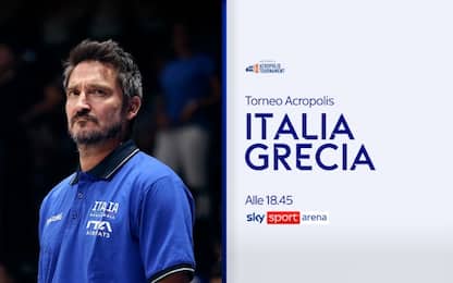 Torneo dell'Acropolis: oggi Italia-Grecia su Sky