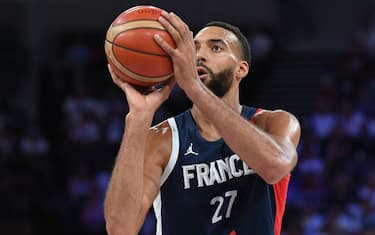 Rudy Gobert during the friendly basketball  match between France and Venezuela on monday august 7th, 2023. Orleans. France. PHOTO: CHRISTOPHE SAIDI / SIPA.//04SAIDICHRISTOPHE_SAIDI12513/Credit:CHRISTOPHE SAIDI/SIPA/2308081531