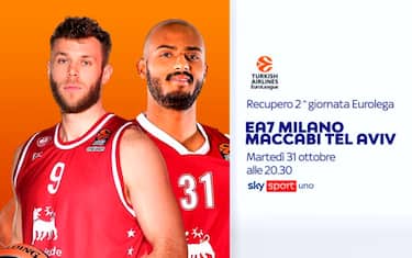 Milano sfida il Maccabi: alle 20:30 LIVE su Sky