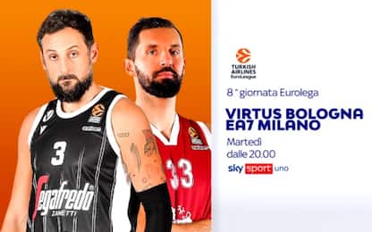 È derby in Eurolega: Virtus-Olimpia LIVE su Sky