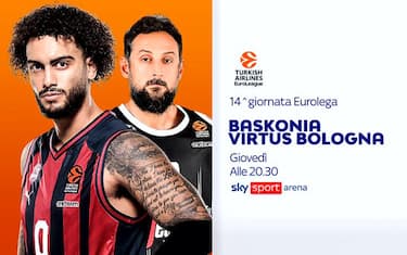 Baskonia-Virtus su Sky Sport Arena alle 20.30