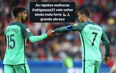 André Gomes operato, Ronaldo: "Tornerai più forte"