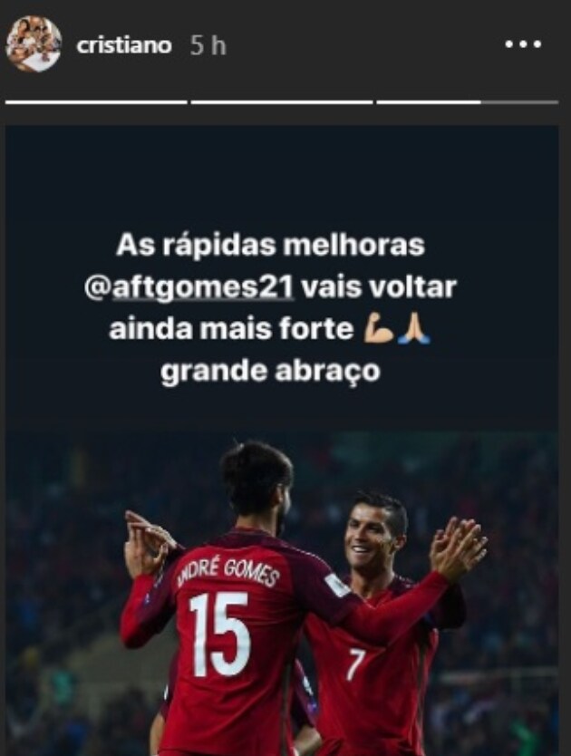 Il messaggio di CR7 su Instagram Il messaggio di CR7 su Instagram