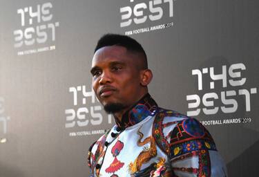 MILAN, ITALY - SEPTEMBER 23: Samuel Eto'o attends The Best FIFA Football Awards 2019 at the Teatro Alla Scala on September 23, 2019 in Milan, Italy. (Photo by Claudio Villa/Getty Images)