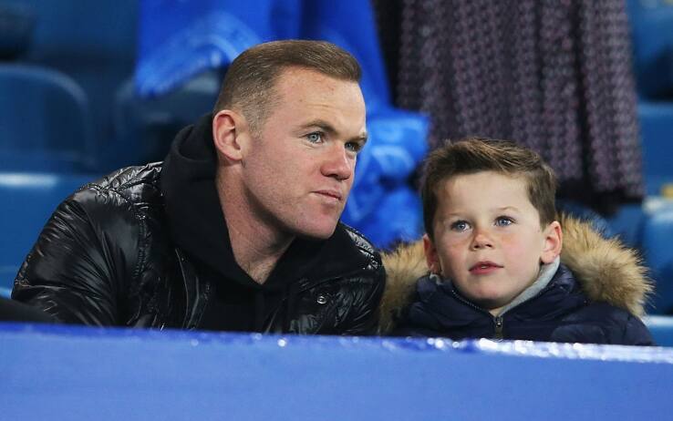 Wayne Rooney insieme al figlio Kai