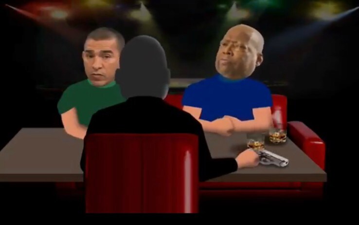 Asprilla decide le sorti di Chilavert: la ricostruzione cartoon di Telepacifico