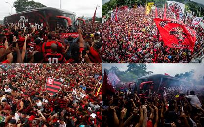 Flamengo in partenza, tifosi in delirio. VIDEO