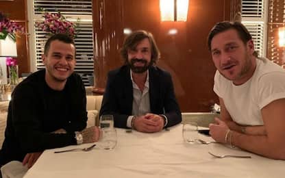 Giovinco cena con Totti e Pirlo: social scatenati