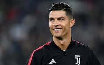 TURIN, ITALY - OCTOBER 19: Cristiano Ronaldo of Juventus looks on  prior to the Serie A match between Juventus and Bologna FC at  on October 19, 2019 in Turin, Italy. (Photo by Etsuo Hara/Getty Images)
