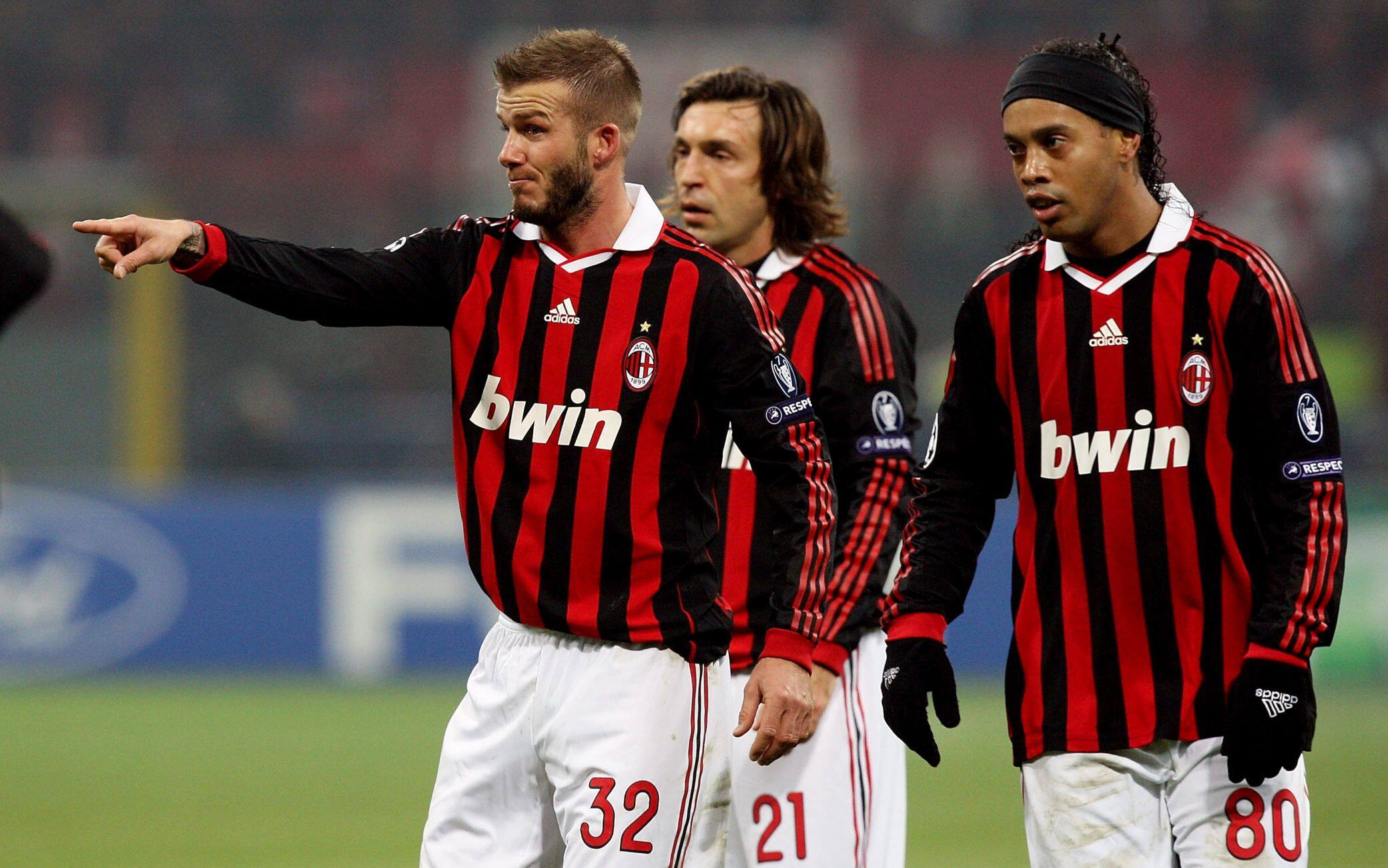 Ronaldinho al Milan con Beckham e Pirlo